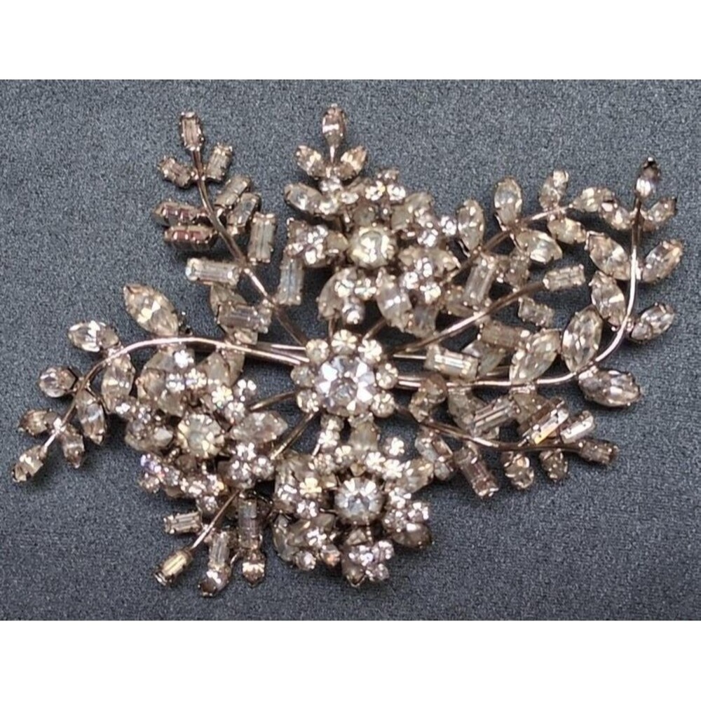 Schoffel Schreiner Rhinestone Brooch Vintage Austria Pin - Picture 2 of 10